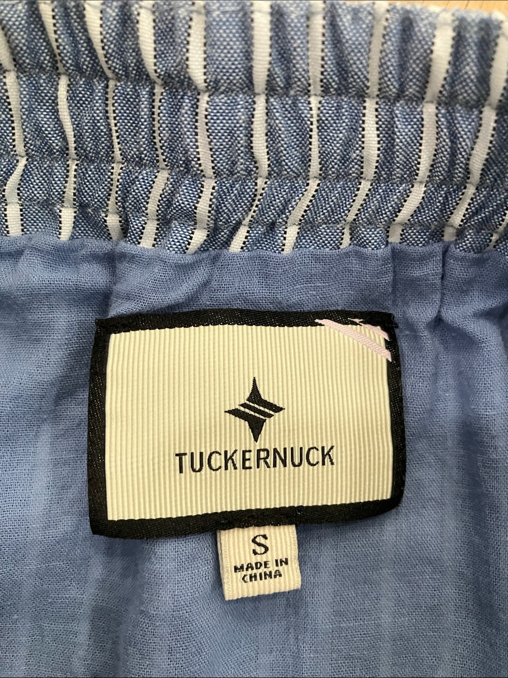 Tuckernuck Women's Blue White Striped Modest Maxi Skirt - Picture 7 of 7